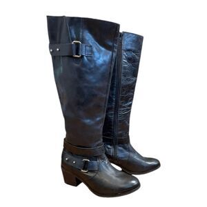 Treasure & Bond Salinas Knee High Riding Boots Black Leather 9.5